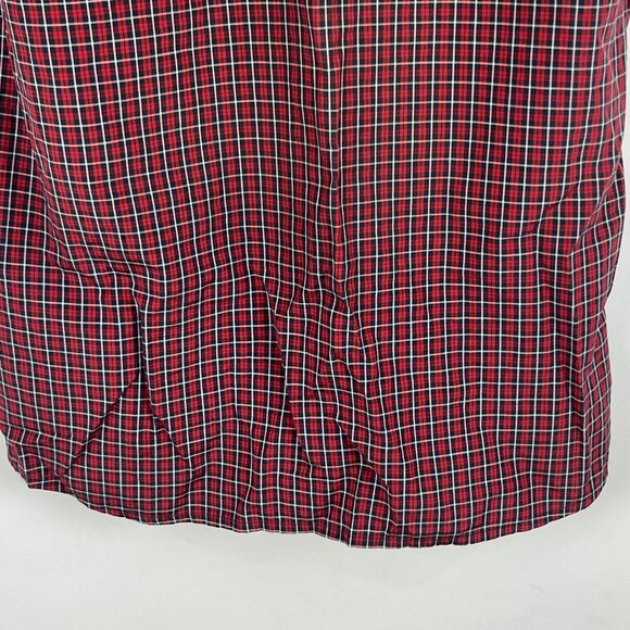 DC Casual Button Down Shirt Size L Red Plaid Short Sleeve Pocket Cotton - Picture 9 of 9